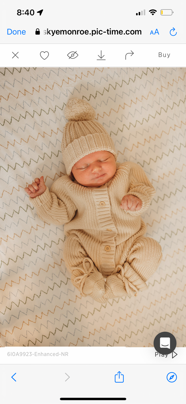 Chunky Knit Romper | Nude