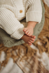Chunky Knit Romper | Snow