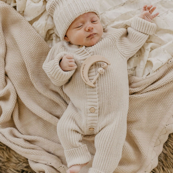 Chunky Knit Romper | Nude