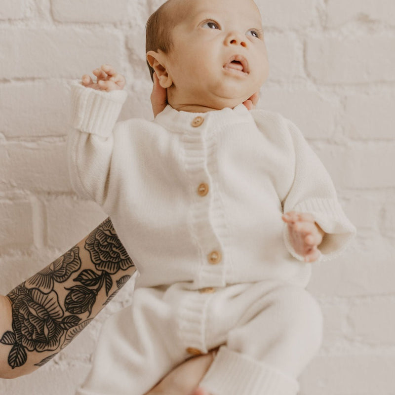 Classic Knit Romper | Snow