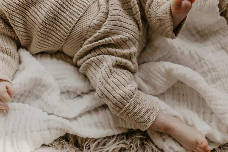 Classic Knit Leggings | Speckled wheat