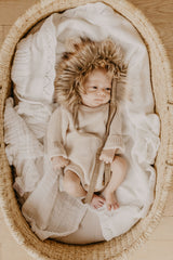 Lace knit blanket | Snow