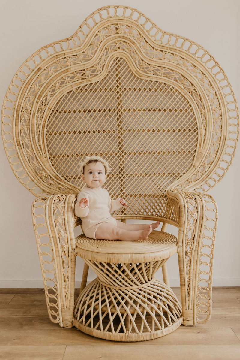 Heirloom Knit Romper | Nude