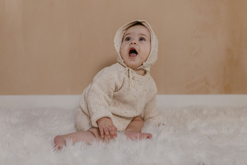 Knit Bonnet | Speckled oat