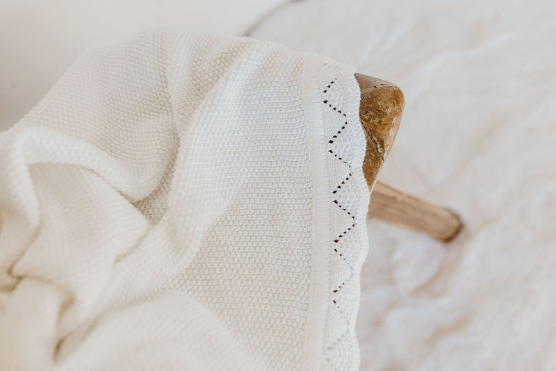 Lace knit blanket | Snow