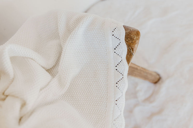 Lace knit blanket | Snow