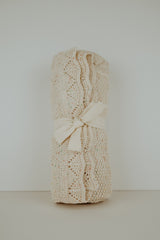 Lace Knit Blanket | Speckled Oat