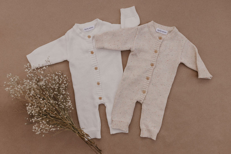 Classic Knit Romper | Snow