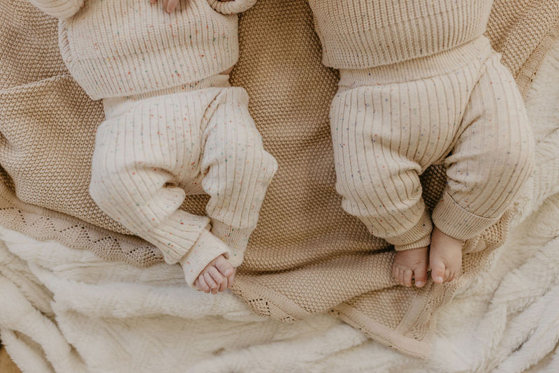 Classic Knit Leggings | Speckled wheat