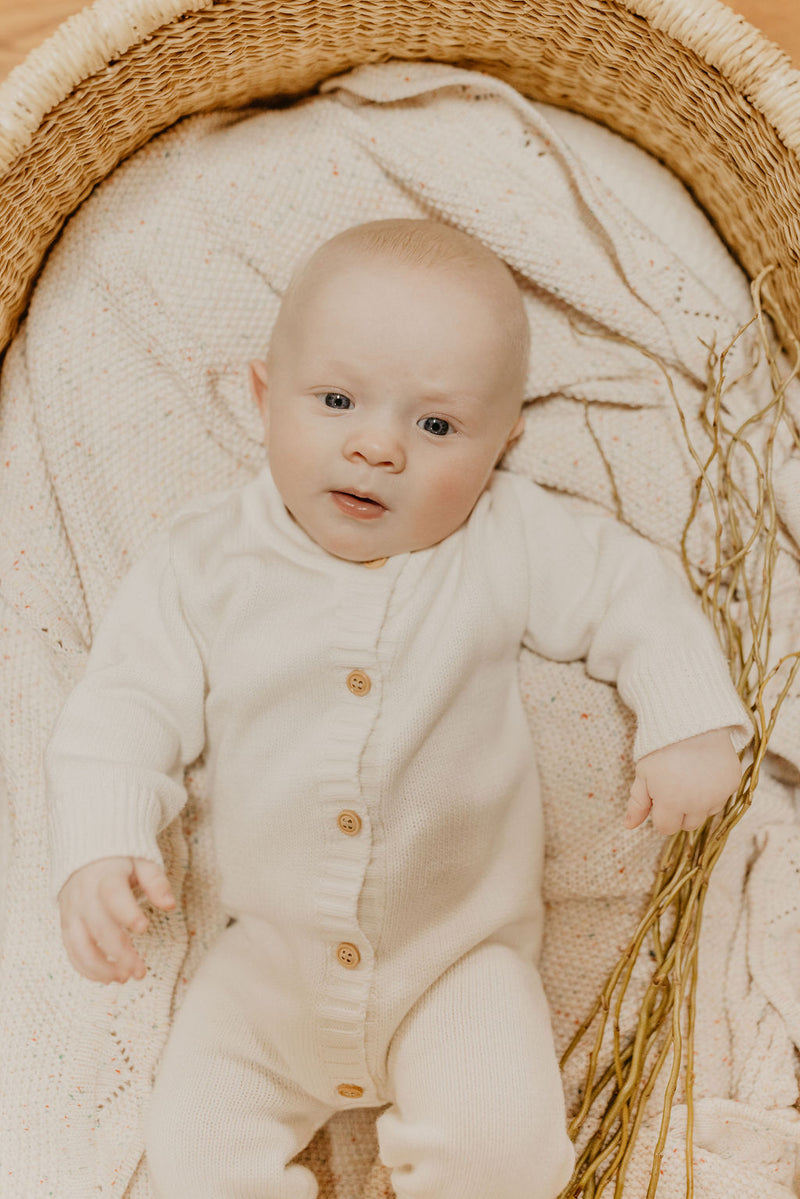 Classic Knit Romper | Snow