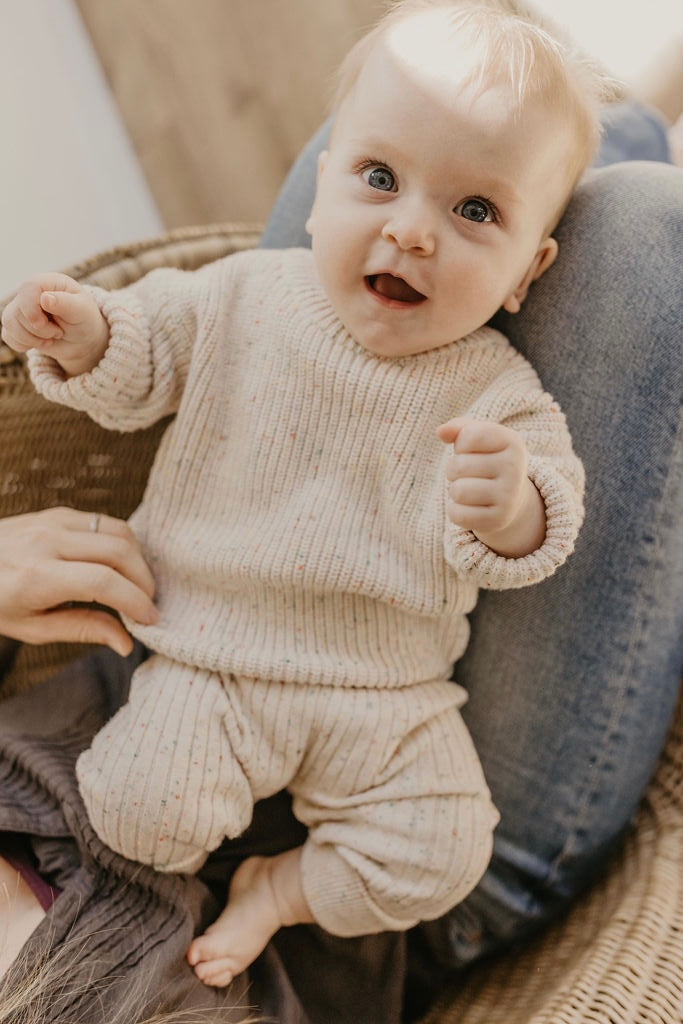 Classic Knit Leggings | Speckled oat