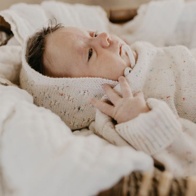 Knit Bonnet | Speckled oat