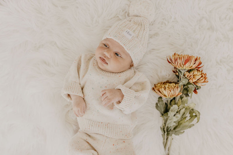 Cozy Knit Set | Speckled Oat