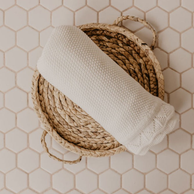 Lace knit blanket | Snow