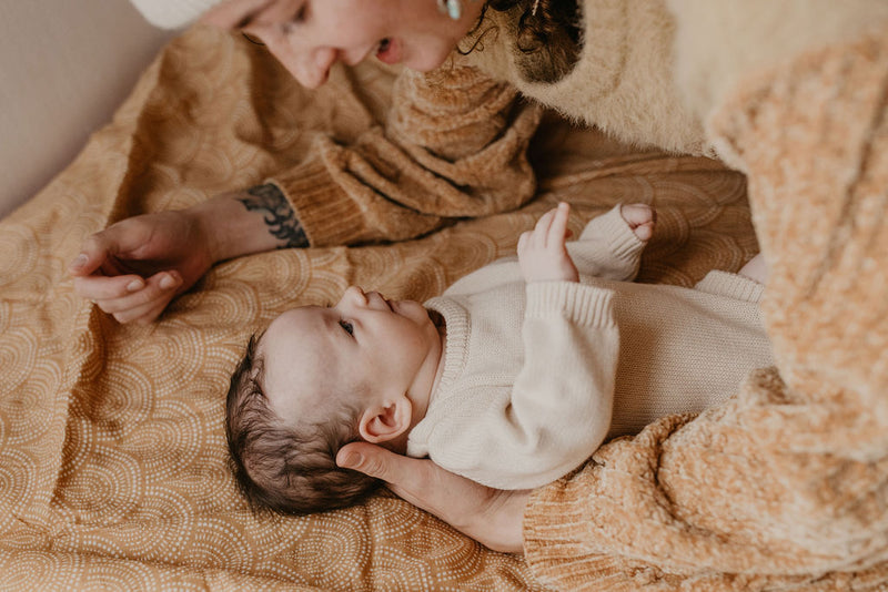 Organic Cotton Swaddle | Golden Rainbow