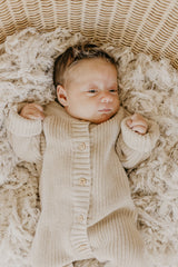Chunky Knit Romper | Wheat