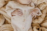 Classic Knit Romper | Speckled Oat