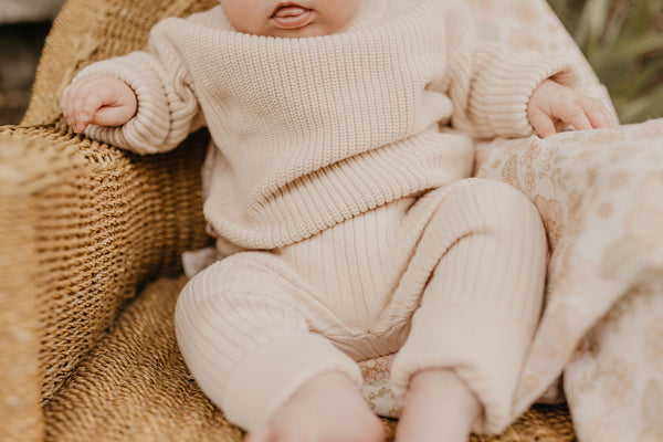 Classic Knit Sweater | Nude