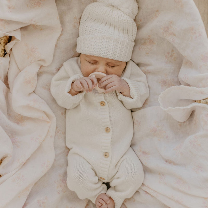 Classic Knit Romper | Snow