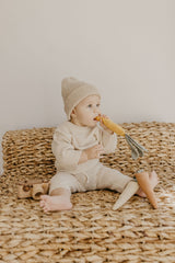 Classic Knit Beanie | Speckled Wheat