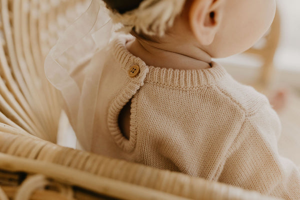 Heirloom Knit Romper | Nude