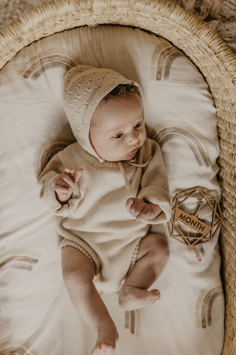 Knit Bonnet | Nude