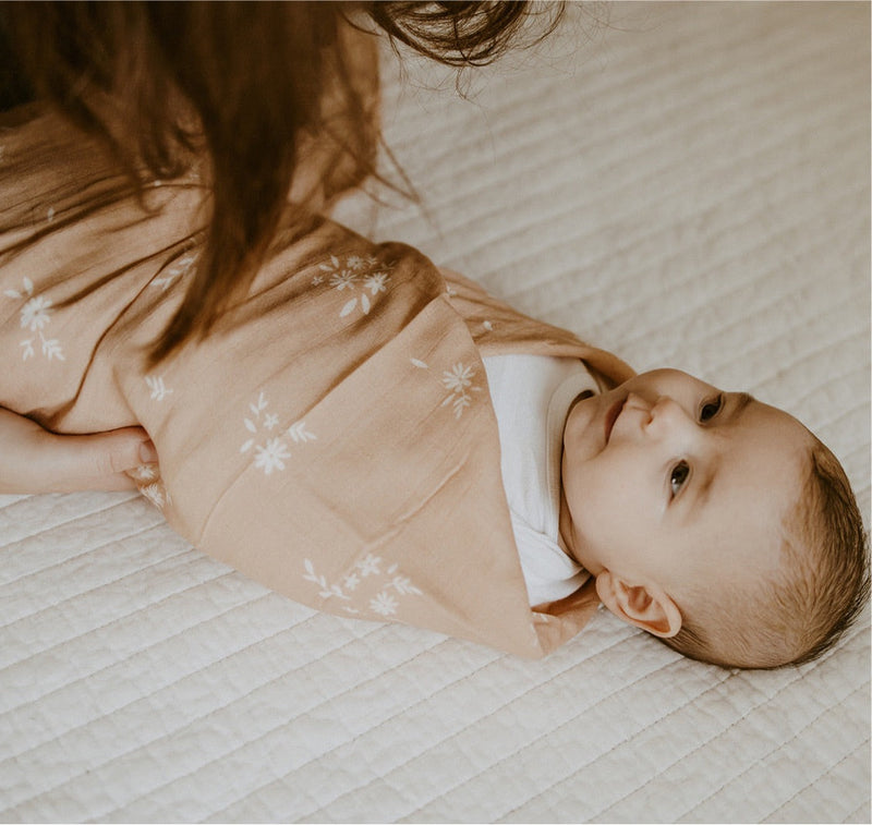 Organic Cotton Swaddle | blossom swaddles tiny by nature 