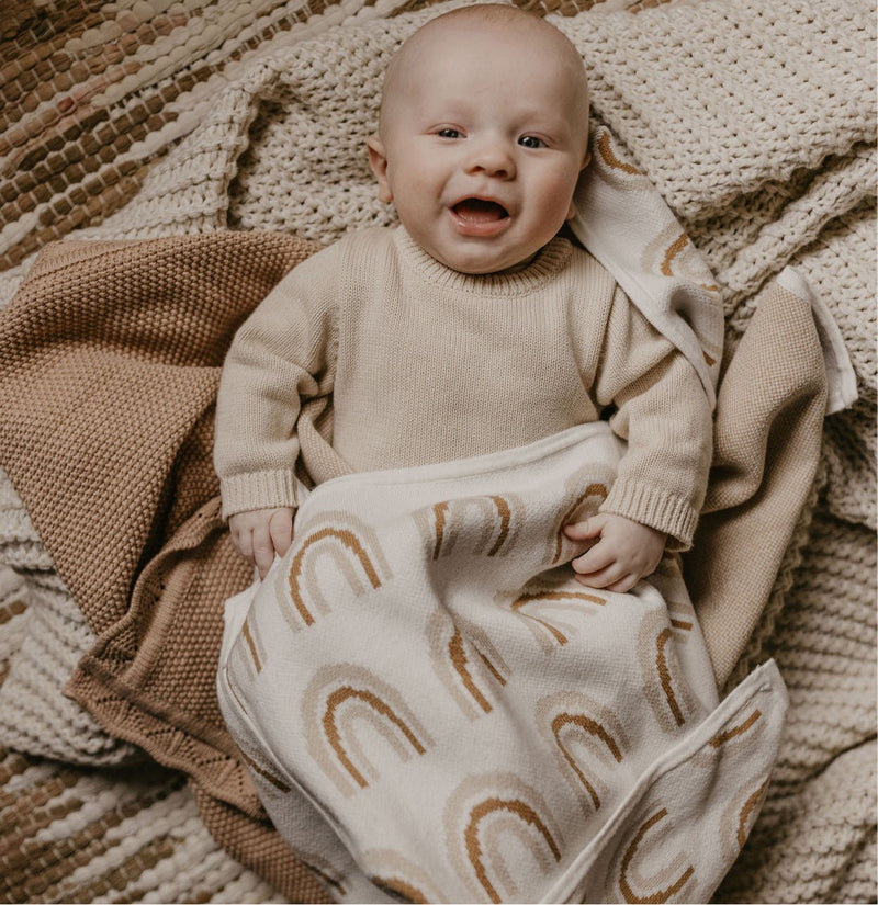 Knit Blanket | Rainbow