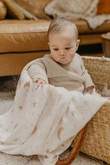 Organic Cotton Swaddle | Celeste