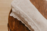 Lace Knit Blanket | Speckled Oat