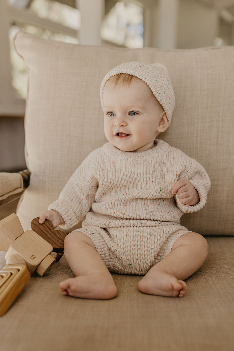 Classic Knit Beanie | Speckled Oat