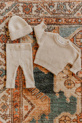 Classic Knit Sweater | Speckled Wheat
