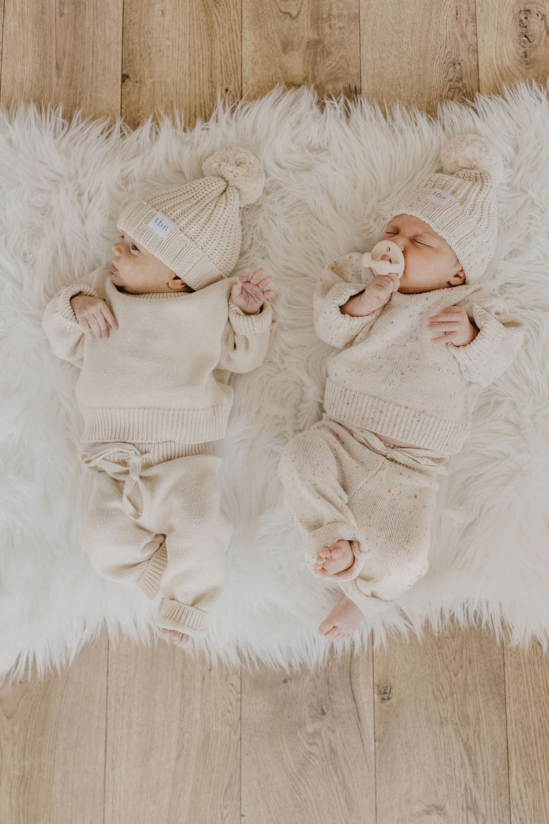 Cozy Knit Set | Speckled Oat