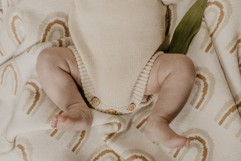 Knit Blanket | Rainbow