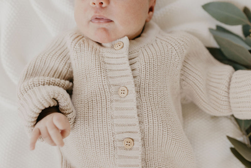 Chunky Knit Romper | Wheat