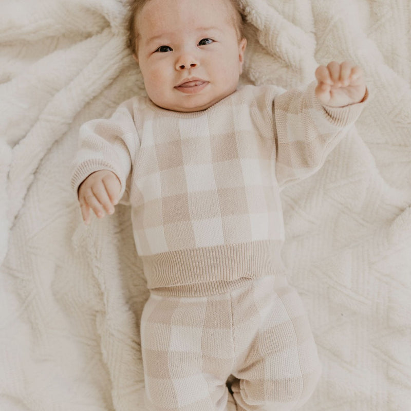 Cozy Knit Set  Gingham – tiny by nature