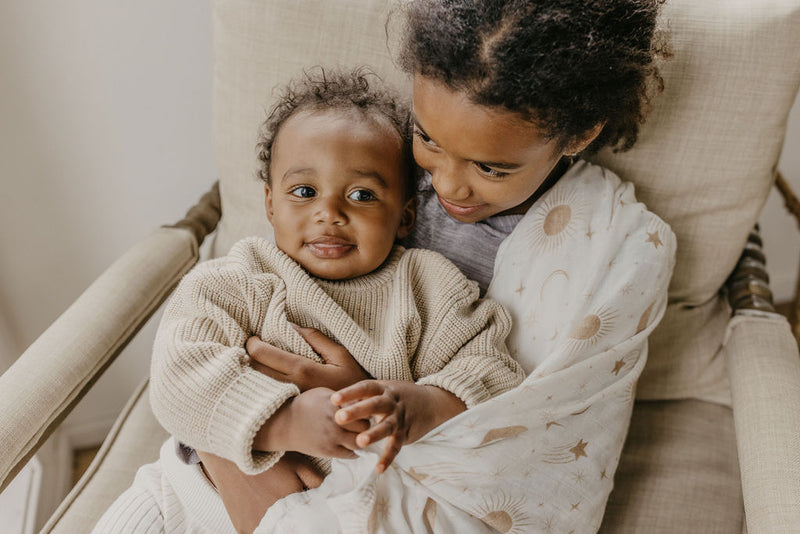 Organic Cotton Swaddle | Celeste