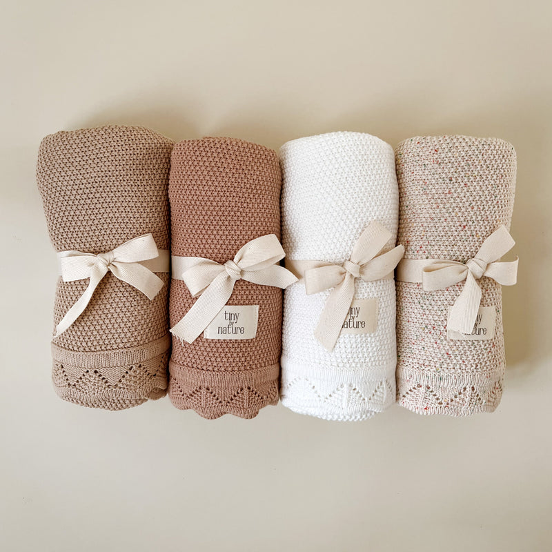 Lace knit blanket | Snow