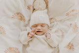 Pom Knit Beanie | Nude