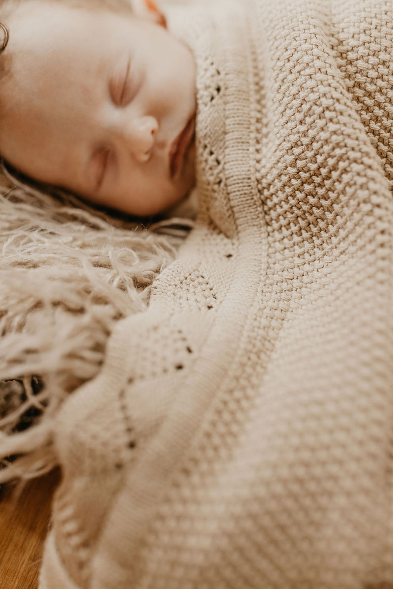 Lace Knit Blanket | dune