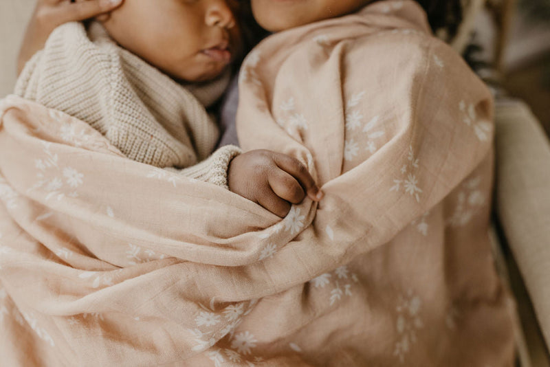 Organic Cotton Swaddle | blossom swaddles tiny by nature 