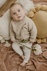 Classic Knit Sweater | Speckled Wheat