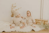 Pom Knit Beanie | Nude