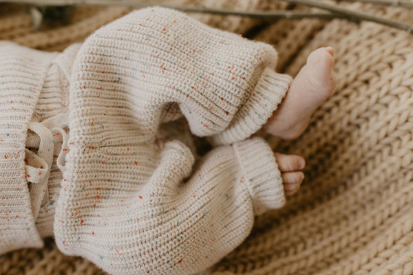 Chunky Knit Leggings | Speckled oat