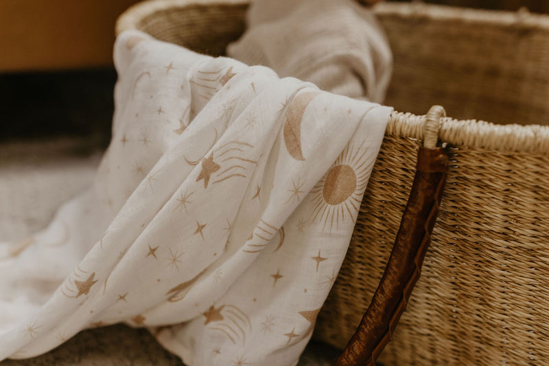 Organic Cotton Swaddle | Celeste