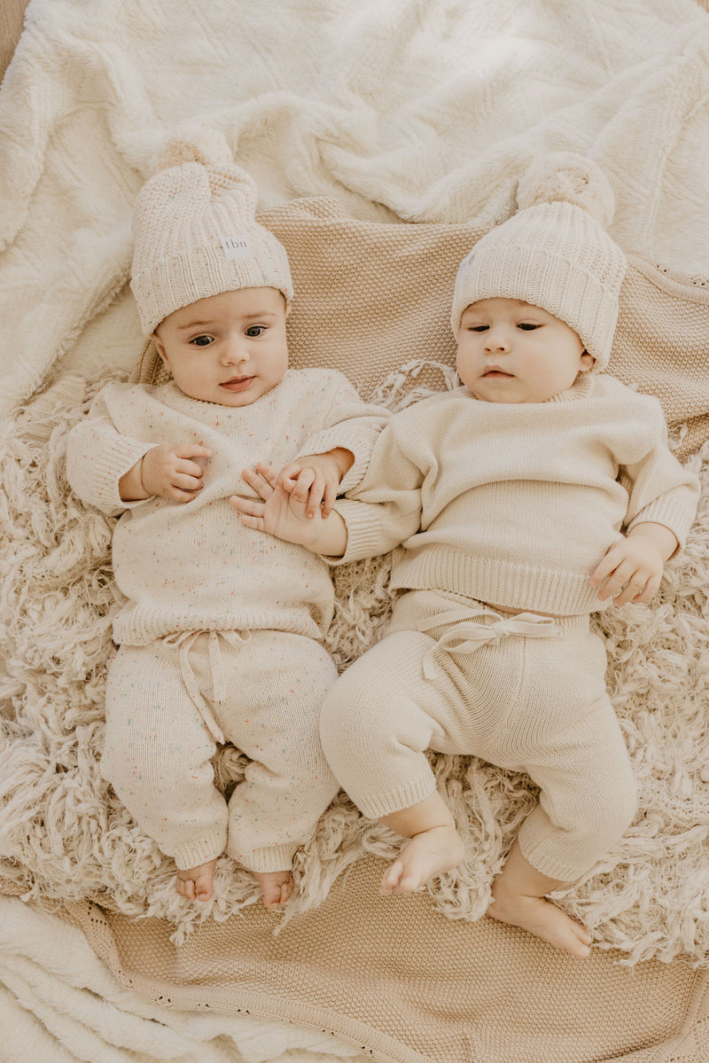 Cozy Knit Set | Speckled Oat