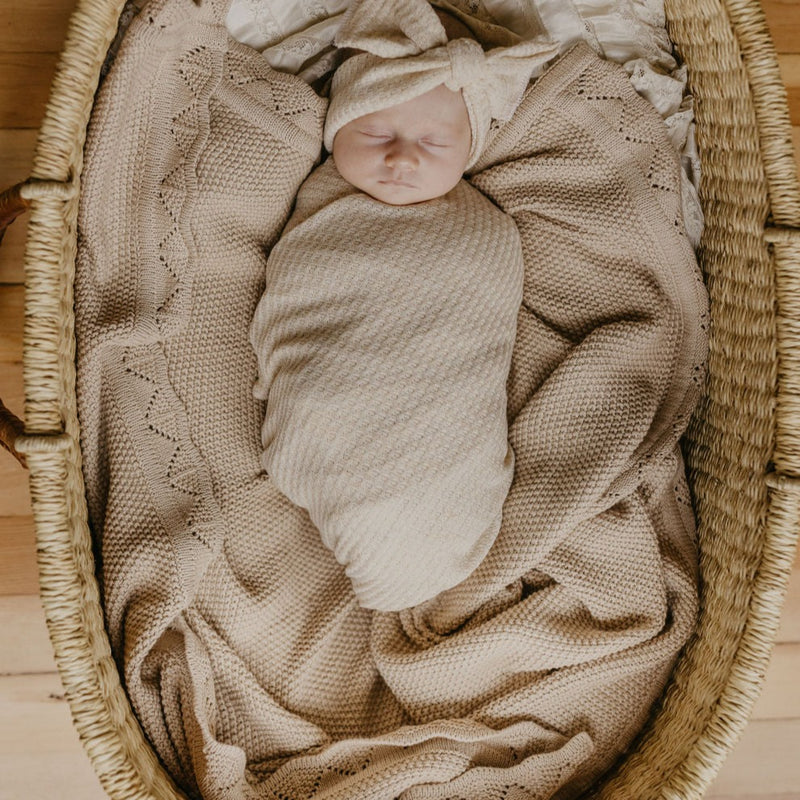 Lace Knit Blanket | dune